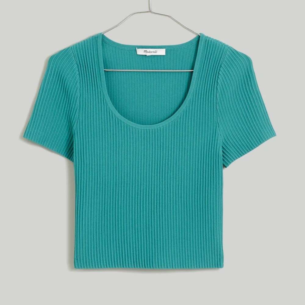Madewell NWT Ottoman Crop Sweater Tee NL209 // L